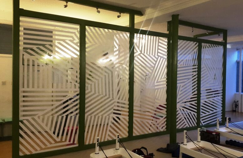 bootcamp pilates frosted window decals